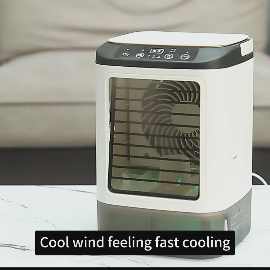 New Style Air Cooler Desktop Air Conditioner Fan Dual Spray Cooling Electric Fan Air Cooler USB Portable Refrigeration