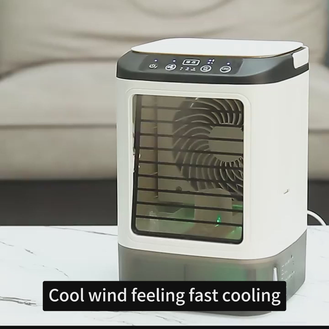 New Style Air Cooler Desktop Air Conditioner Fan Dual Spray Cooling Electric Fan Air Cooler USB Portable Refrigeration